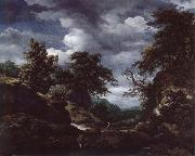 Hilly Wooded Landscape with Cattle
